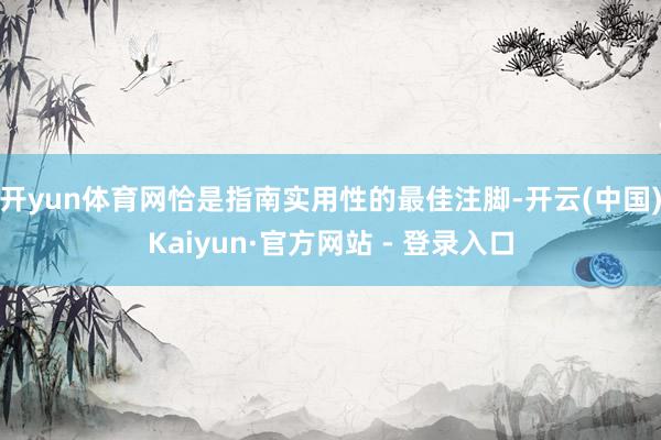 开yun体育网恰是指南实用性的最佳注脚-开云(中国)Kaiyun·官方网站 - 登录入口