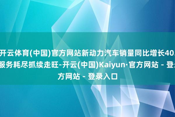 开云体育(中国)官方网站新动力汽车销量同比增长40.3%；服务耗尽抓续走旺-开云(中国)Kaiyun·官方网站 - 登录入口