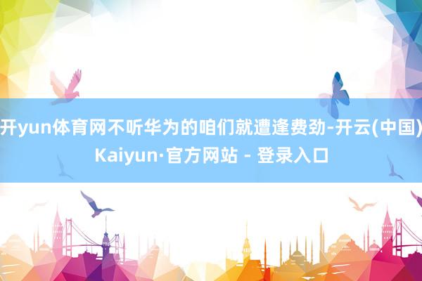 开yun体育网不听华为的咱们就遭逢费劲-开云(中国)Kaiyun·官方网站 - 登录入口