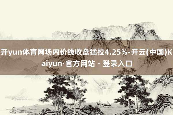 开yun体育网场内价钱收盘猛拉4.25%-开云(中国)Kaiyun·官方网站 - 登录入口