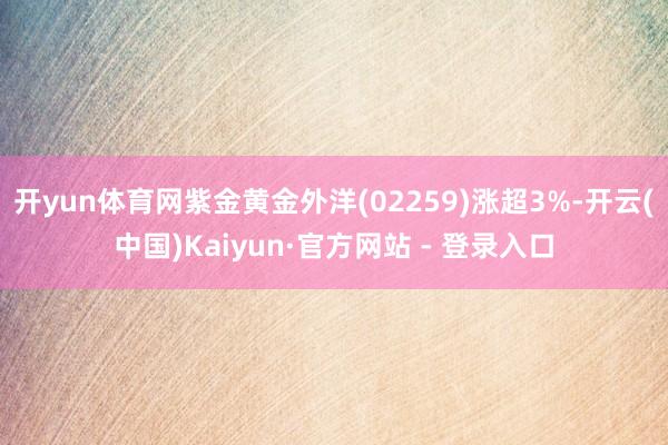 开yun体育网紫金黄金外洋(02259)涨超3%-开云(中国)Kaiyun·官方网站 - 登录入口